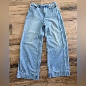 Light Blue Madewell super wide leg jeans